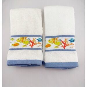 Creative Bath Rainbow Fish Fingertip Towels 100% Cotton